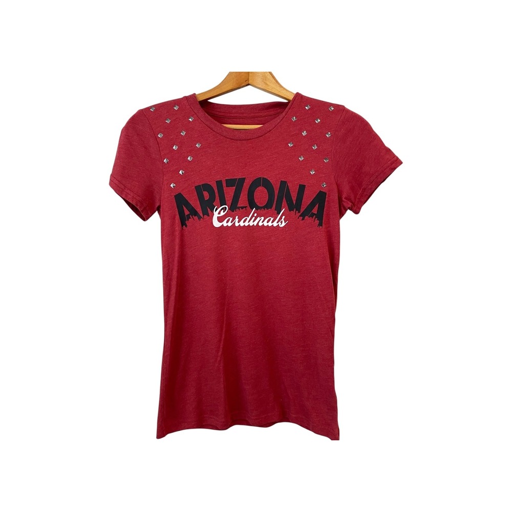 Arizona‎ Cardinals T Shirt Studded Gildan Aer Maroon Women's XS Extra Small